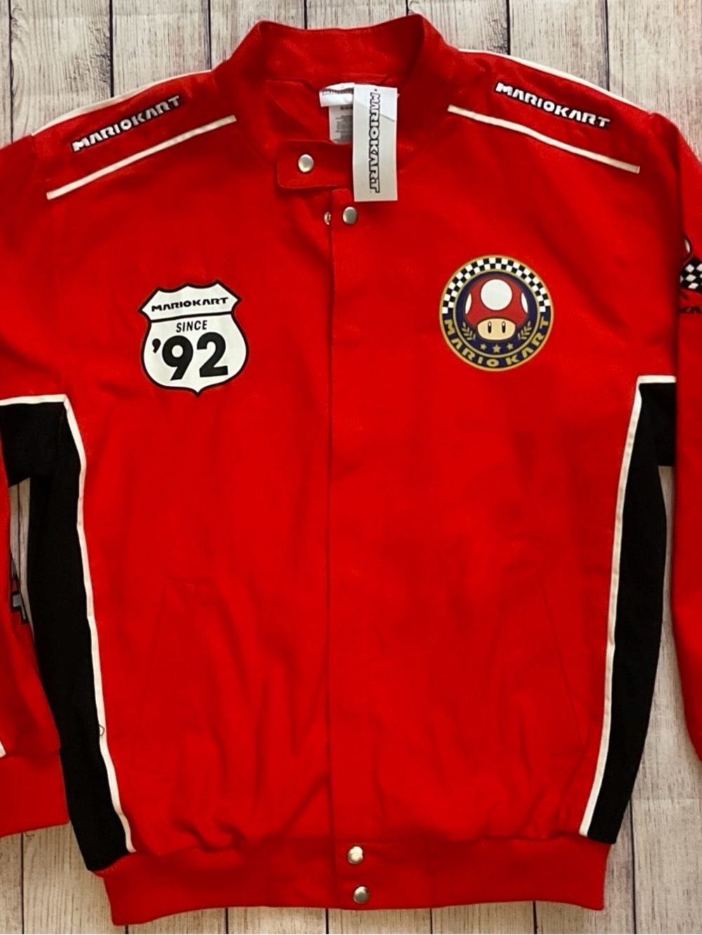 Target Red Mario Kart Racing Bomber Jacket